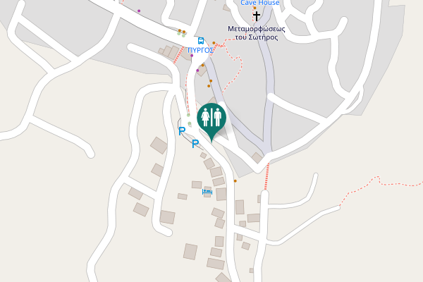 Map showing location of Thira Municipal Unit Toilet