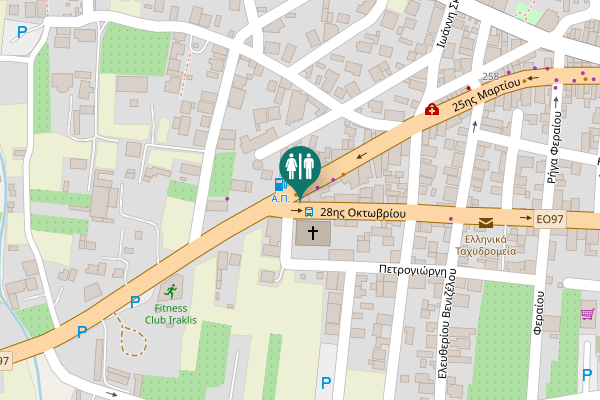 Map showing location of 28ης Οκτωβρίου 126-130 Toilet