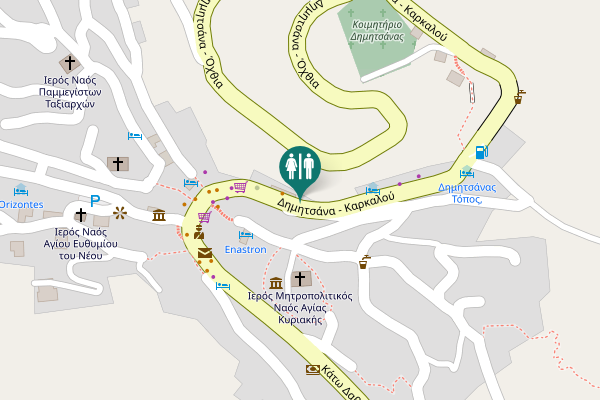 Map showing location of Δημητσάνα - Καρκαλού Toilet
