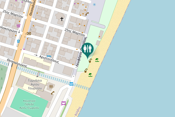 Map showing location of Λεωφόρος Παραλίας Toilet