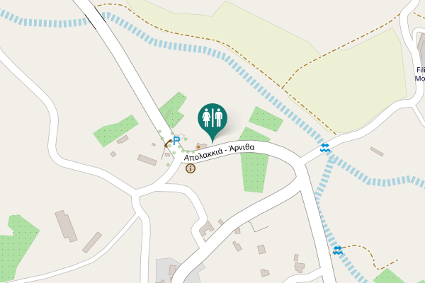 Map showing location of Απολακκιά - Άρνιθα Toilet
