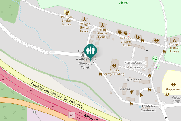 Map showing location of Malakasa Toilet