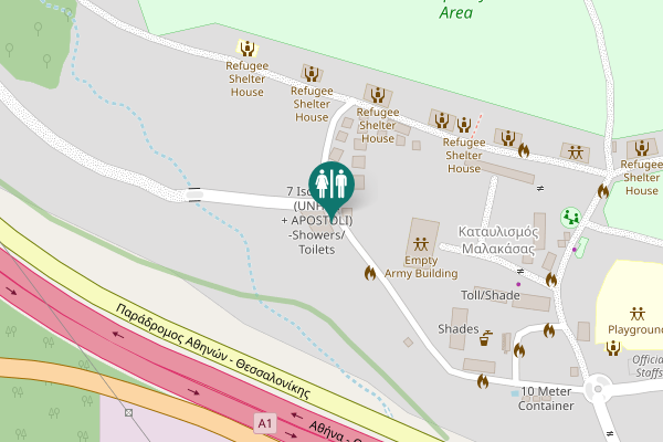 Map showing location of Malakasa Toilet