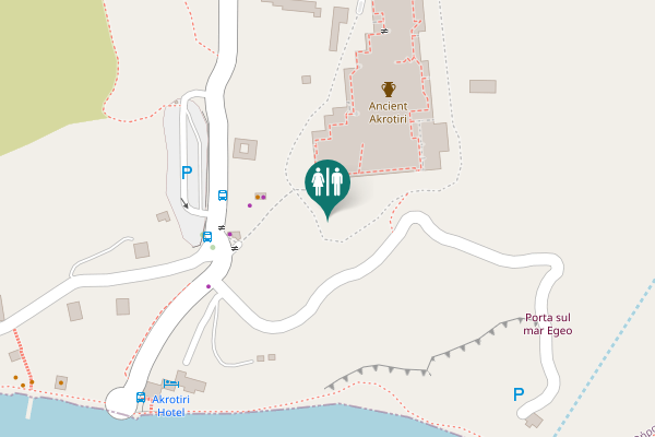 Map showing location of Thira Municipal Unit Toilet