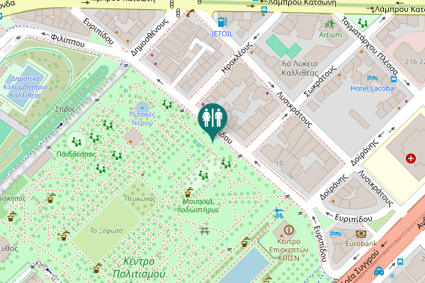 Map showing location of Ευριπίδου Toilet