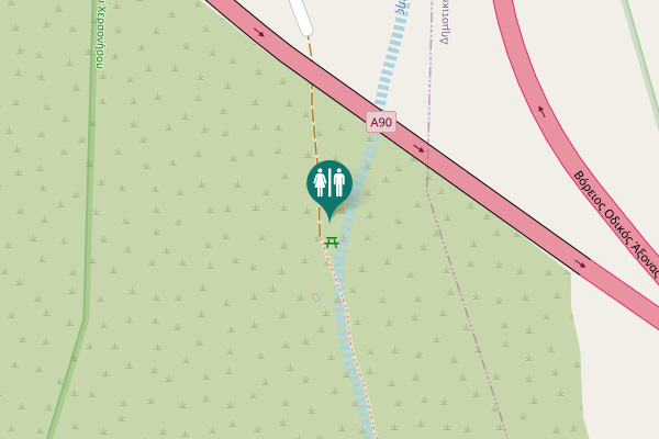 Map showing location of Northern Cretan Highway Toilet