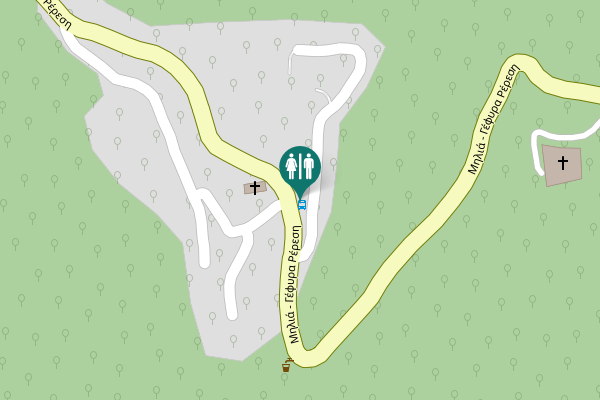 Map showing location of Μηλιά - Γέφυρα Ρέρεση Toilet