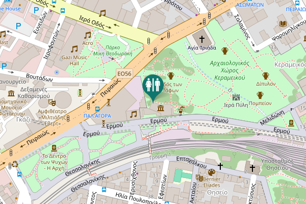 Map showing location of Ερμού 148 Toilet
