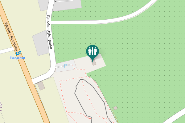 Map showing location of Municipal Unit of Nea Tiryntha Toilet