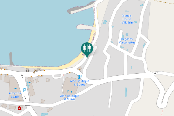 Map showing location of Αlmyrida Toilet