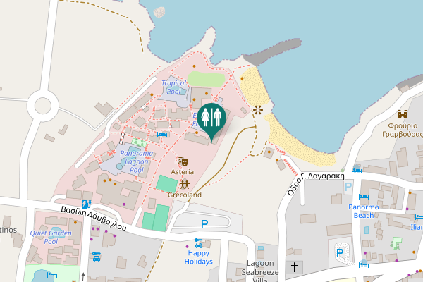 Map showing location of Panormos Toilet