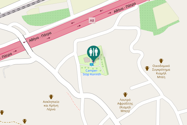 Map showing location of Municipal Unit of Corinth Toilet