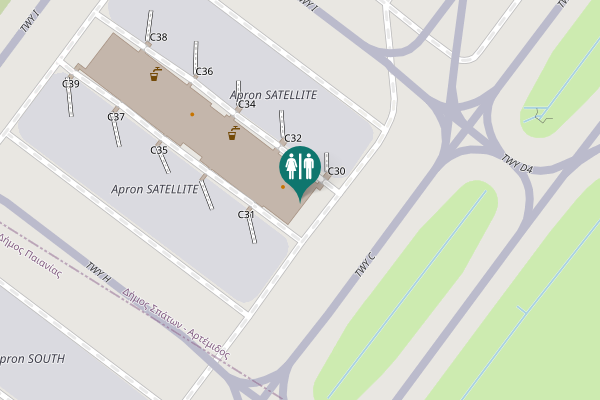 Map showing location of Spata-Loutsa Municipal Unit Toilet