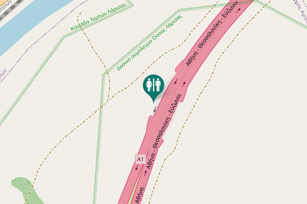 Map showing location of Athens - Thessaloniki - Evzonoi Toilet