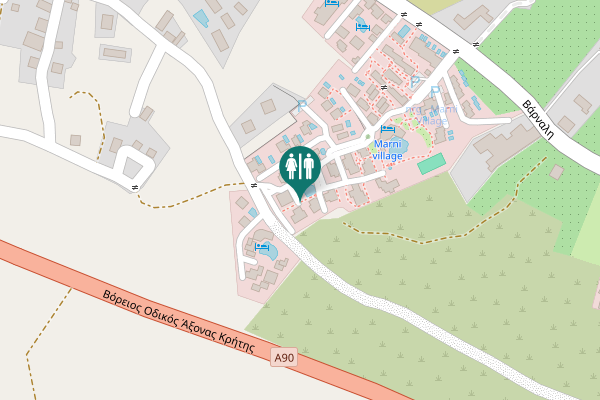 Map showing location of Chersonisos Municipal Unit Toilet