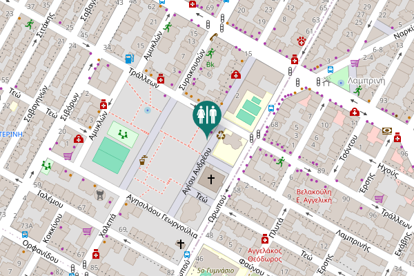 Map showing location of Αγίου Ανδρέου Toilet