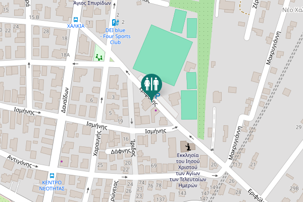 Map showing location of Erifilis 10 Toilet