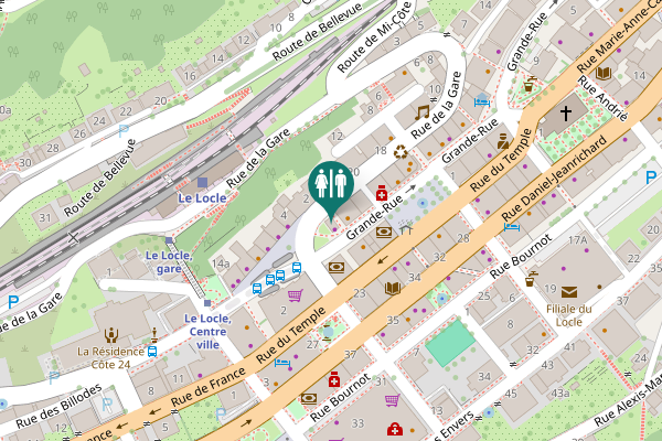 Map showing location of Grande-Rue 44 Toilet