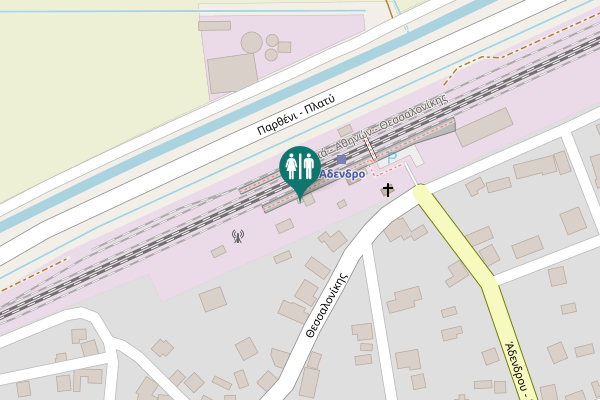 Map showing location of Παρθένι - Πλατύ Toilet