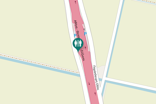 Map showing location of Larissa Toilet