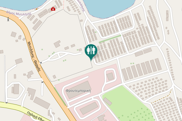Map showing location of Μυτιλήνης - Θερμής Toilet