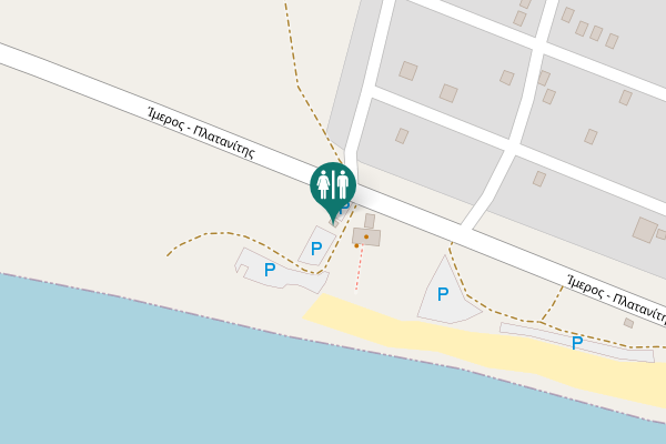 Map showing location of Ίμερος - Πλατανίτης Toilet