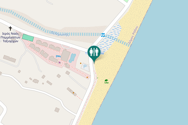 Map showing location of Afantou Toilet