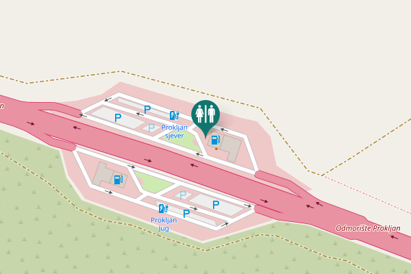 Map showing location of A1 1 Toilet