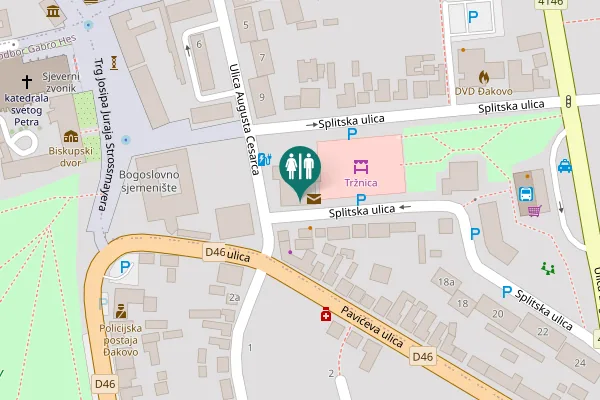Map showing location of Javni zahod