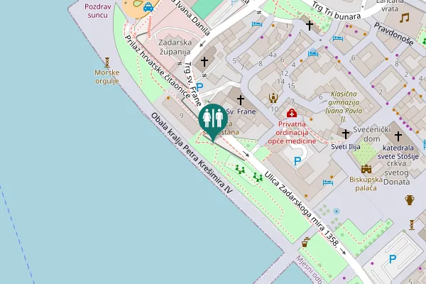 Map showing location of Ulica Zadarskoga mira 1358. Toilet