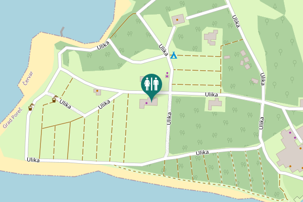 Map showing location of Kolombera 1 Toilet