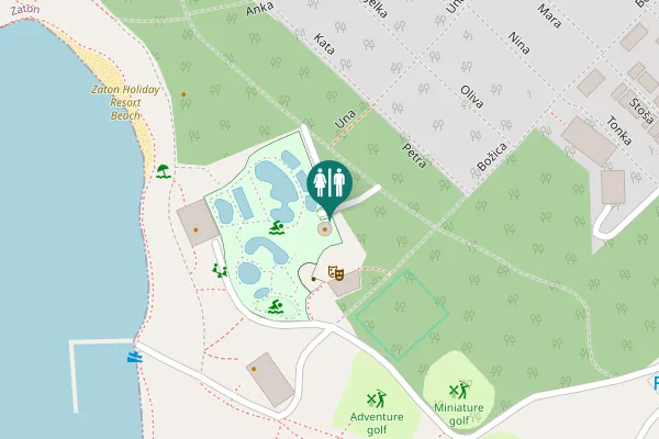 Map showing location of Una Toilet