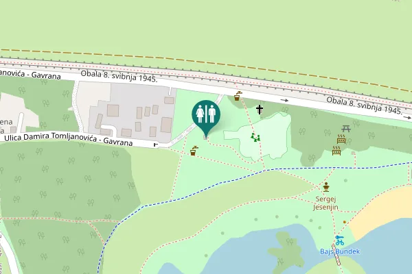 Map showing location of Ulica Damira Tomljanovića - Gavrana Toilet