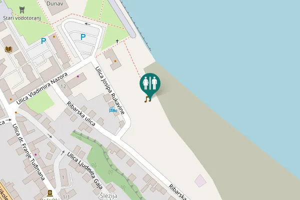 Map showing location of Ulica Josipa Rukavine 2B Toilet
