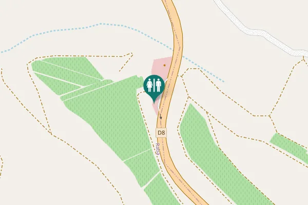 Map showing location of D8 Toilet