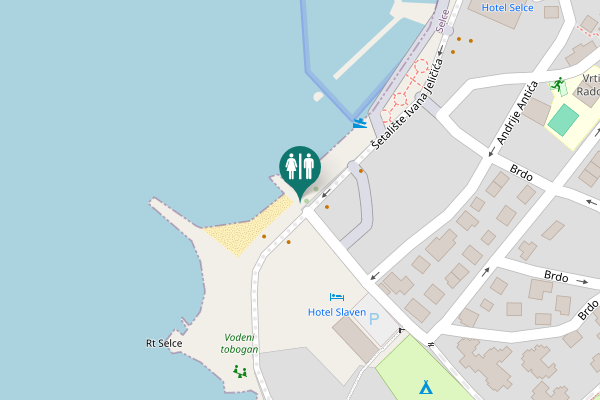 Map showing location of Šetalište Ivana Jeličića Toilet