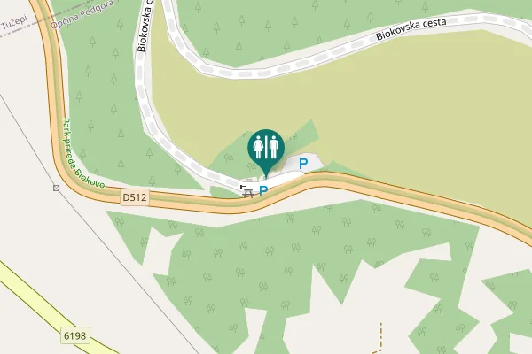 Map showing location of Biokovska cesta Toilet
