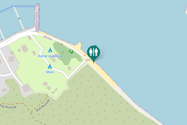 Map showing location of Put Kučine Toilet