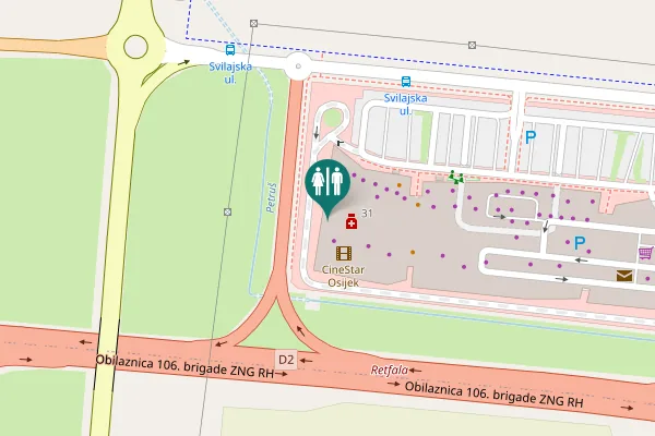 Map showing location of Svilajska ulica 31 Toilet
