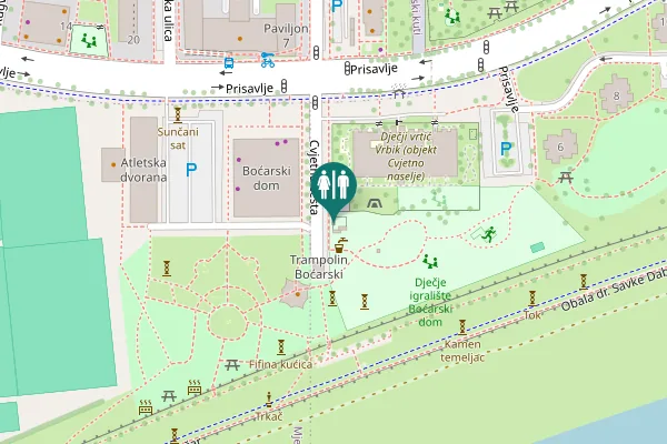 Map showing location of Prisavlje 4 Toilet
