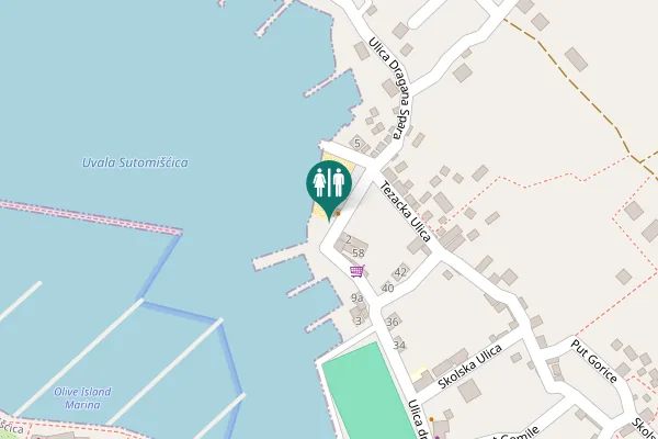Map showing location of Ulica Dragana Spara 2 Toilet