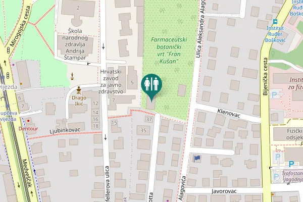 Map showing location of Ulica Josipa Schrotta 37 Toilet