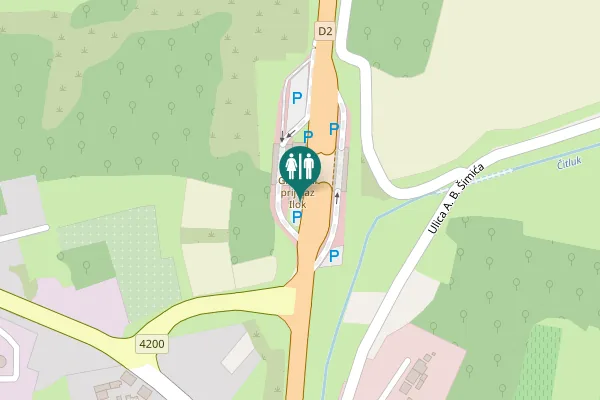 Map showing location of D2 Toilet