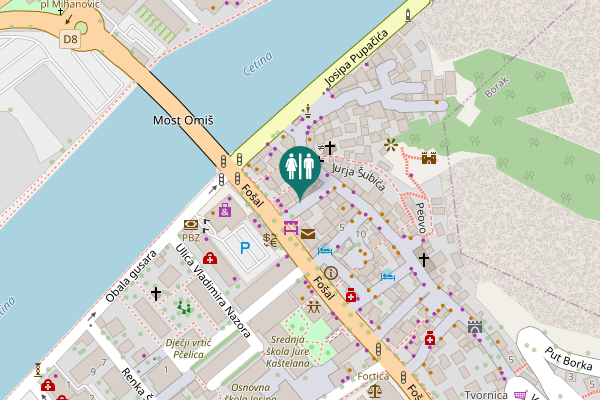 Map showing location of Marka Marulića Toilet