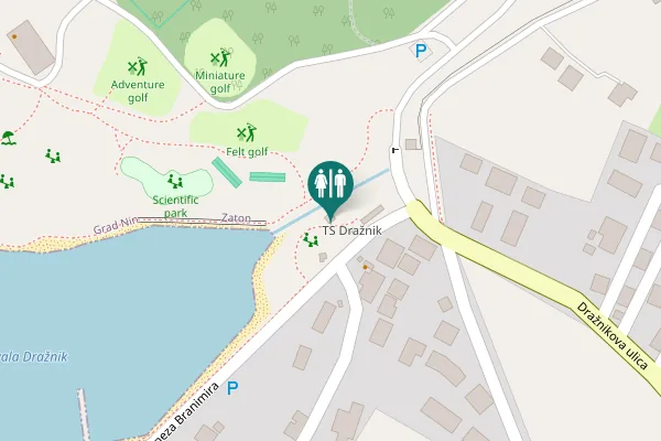Map showing location of Šetalište kneza Branimira Toilet