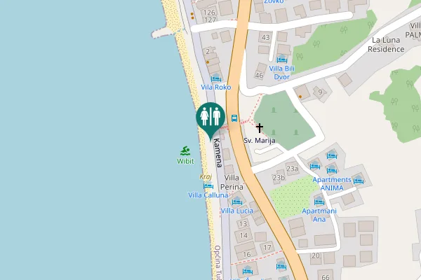 Map showing location of Kamena 7A Toilet