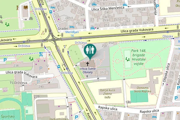 Map showing location of Avenija Marina Držića 31 Toilet