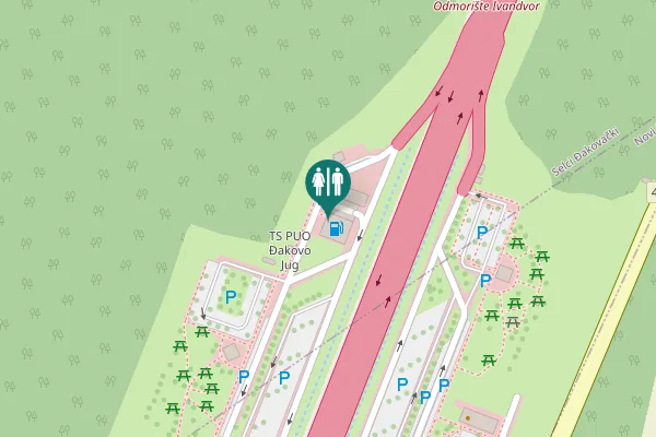 Map showing location of A5 102 Toilet