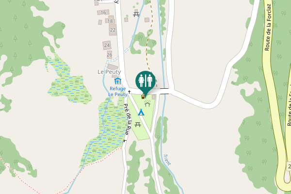 Map showing location of Le Peuty 34 Toilet