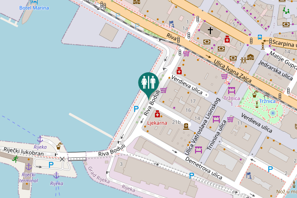 Map showing location of Riva Boduli 5b Toilet